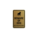 Signs ByLITA Portrait Round Beware of dog no trespassing Sign