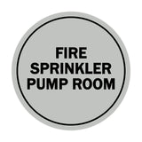 Signs ByLITA Circle Fire Sprinkler Pump Room Sign