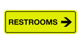 Signs ByLITA Standard RESTROOM (RIGHT ARROW) Sign