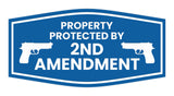 Fancy Property Protected By 2nd Amendment Wall or Door Sign