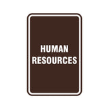 Portrait Round Human Resources Sign