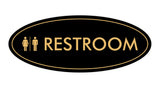 Signs ByLITA Oval Unisex Restroom Sign