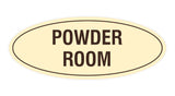 Oval Powder Room Sign
