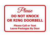 Signs ByLITA Classic Framed DO NOT KNOCK OR RING DOORBELL