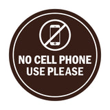 Signs ByLITA Circle No Cell Phone Use Please Sign
