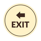 Signs ByLITA Circle Exit-Left Sign