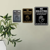 Portrait Round No Soliciting If You Do Not Have An Appointment Do Not Disturb Us Wall or Door Sign