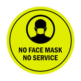 Circle No Face Mask No Service Sign