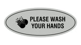 Signs ByLITA Oval Please Wash Your Hands Sign