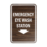 Portrait Round Emergency Eye Wash Station Sign