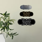 Signs ByLITA Designer Spanish No baños públicos Sign