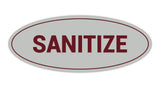 Oval Sanitize Sign