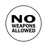 Signs ByLITA Circle No Weapons Allowed Sign