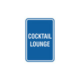 Portrait Round Cocktail Lounge Sign with Adhesive Tape, Mounts On Any Surface, Weather Resistant