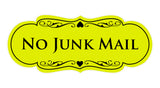Signs ByLITA Designer No Junk Mail Sign