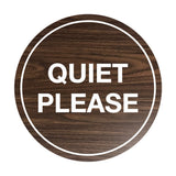 Signs ByLITA Circle Quiet Please Sign