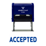 ACCEPTED By Date Self Inking Rubber Stamp