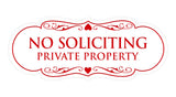 Signs ByLITA Designer No Soliciting Private Property Sign