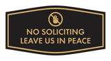 Fancy No Soliciting Leave Us In Peace Wall or Door Sign
