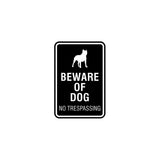 Signs ByLITA Portrait Round Beware of dog no trespassing Sign
