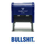 Blue BULLSHIT. Self Inking Rubber Stamp