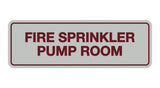Signs ByLITA Standard Fire Sprinkler Pump Room Sign