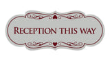 Signs ByLITA Designer Reception This Way Sign