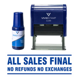 All Sales Final No Refunds Self Inking Rubber Stamp Combo with Refill