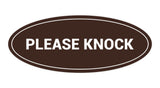 Signs ByLITA Oval Please Knock Sign