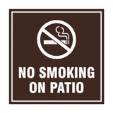 Signs ByLITA Square No Smoking on Patio Sign with Adhesive Tape