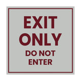 Square Exit Only Do Not Enter Sign