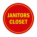 Signs ByLITA Circle Janitors Closet Sign