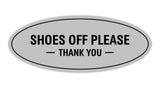 Oval Shoes Off Please Thank You Sign