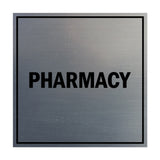 Square Pharmacy Sign with Adhesive Tape, Mounts On Any Surface, Weather Resistant