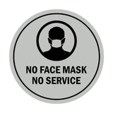 Circle No Face Mask No Service Sign