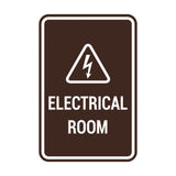 Portrait Round Electrical Room Sign
