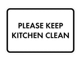 Classic Framed Please Keep Kitchen Clean Wall or Door Sign