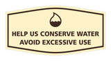 Signs ByLITA Fancy Help Us Conserve Water Avoid Excessive Use Sign