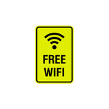 Portrait Round Free WiFi Sign with Adhesive Tape, Mounts On Any Surface, Weather Resistant