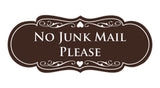 Signs ByLITA Designer No Junk Mail Please Sign