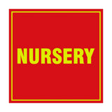 Square Nursery Sign with Adhesive Tape, Mounts On Any Surface, Weather Resistant