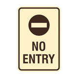 Portrait Round No Entry Sign