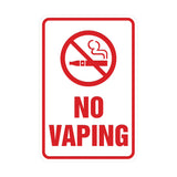 Portrait Round No Vaping Sign
