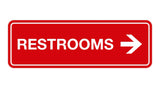 Signs ByLITA Standard RESTROOM (RIGHT ARROW) Sign