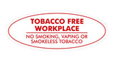 Signs ByLITA Oval Tobacco Free Workplace No Smoking Sign