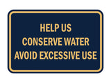 HELP US CONSERVE WATER Wall Door Sign