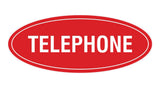 Oval TELEPHONE Sign