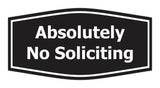 Fancy Absolutely No Soliciting Wall or Door Sign