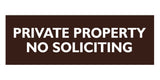 Signs ByLITA Basic Private Property No Soliciting Sign