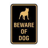 Portrait Round Beware Of Dog Sign